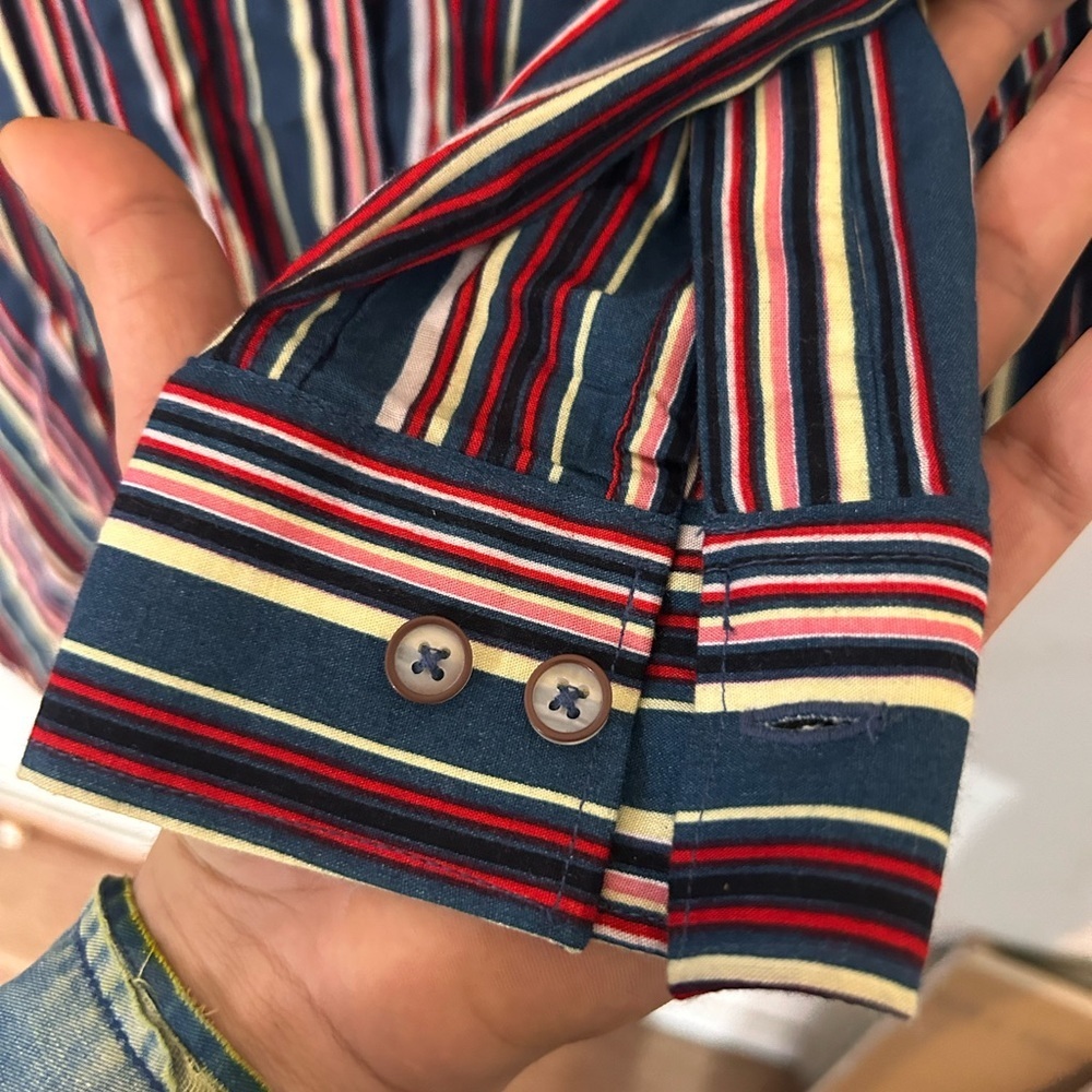 Demand Button Striped Shirt - Picture 3 of 9